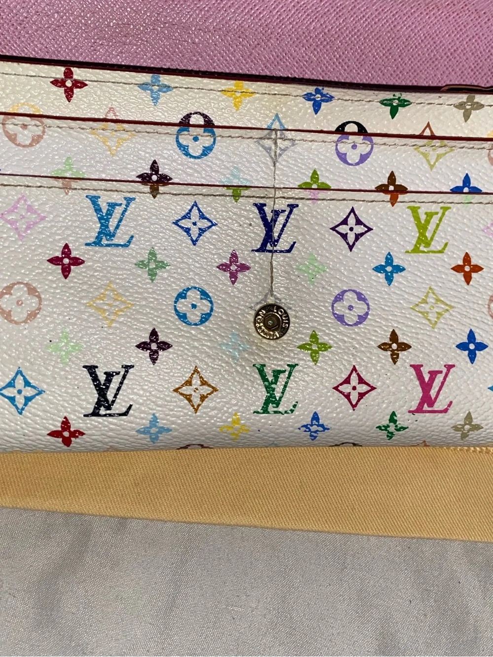 Louis Vuitton Murikami Monogram White Canvas Wallet